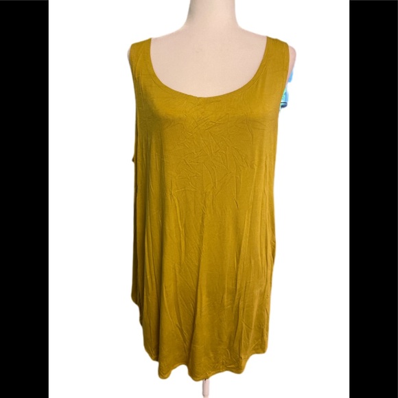 LOGO by Lori Goldstein chartreuse tunic size 2X - Picture 1 of 9